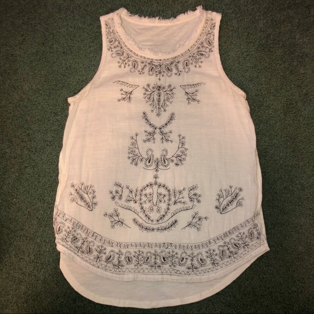 lucky brand bohemian fringe lightweight tank top